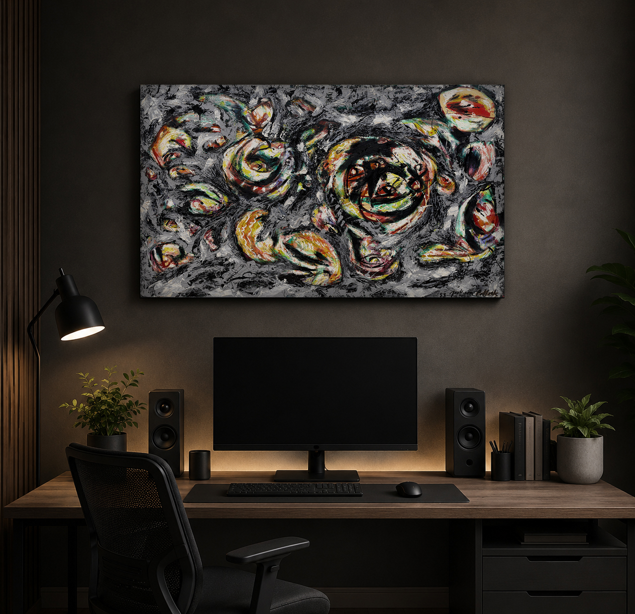 Jackson Pollock cuadro LED Deco